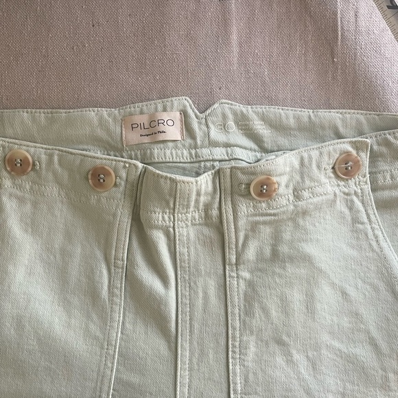 Pilcro Light Green Wide-Leg carpenter Pants - Picture 2 of 8